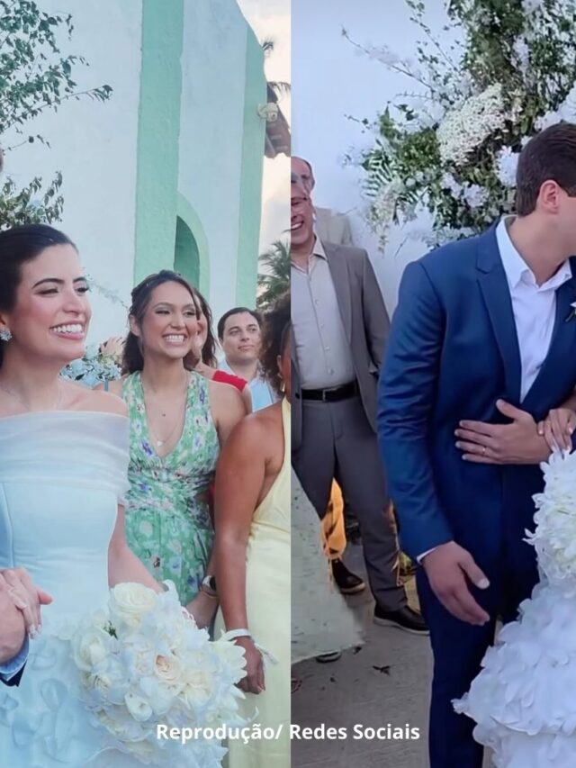 João Campos e Tabata Amaral se casam na Praia dos Carneiros