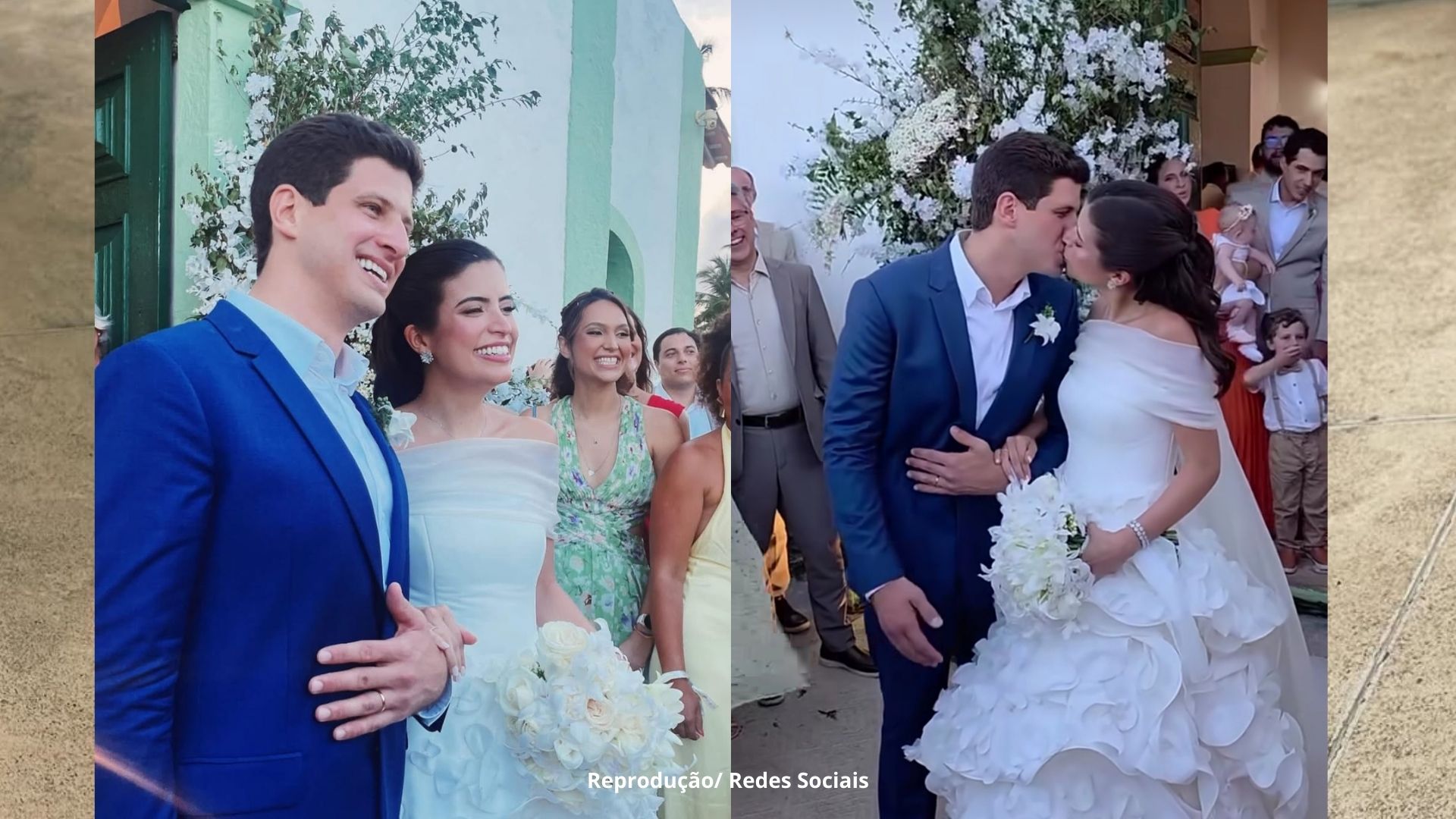 João Campos e Tabata Amaral se casam na Praia dos Carneiros